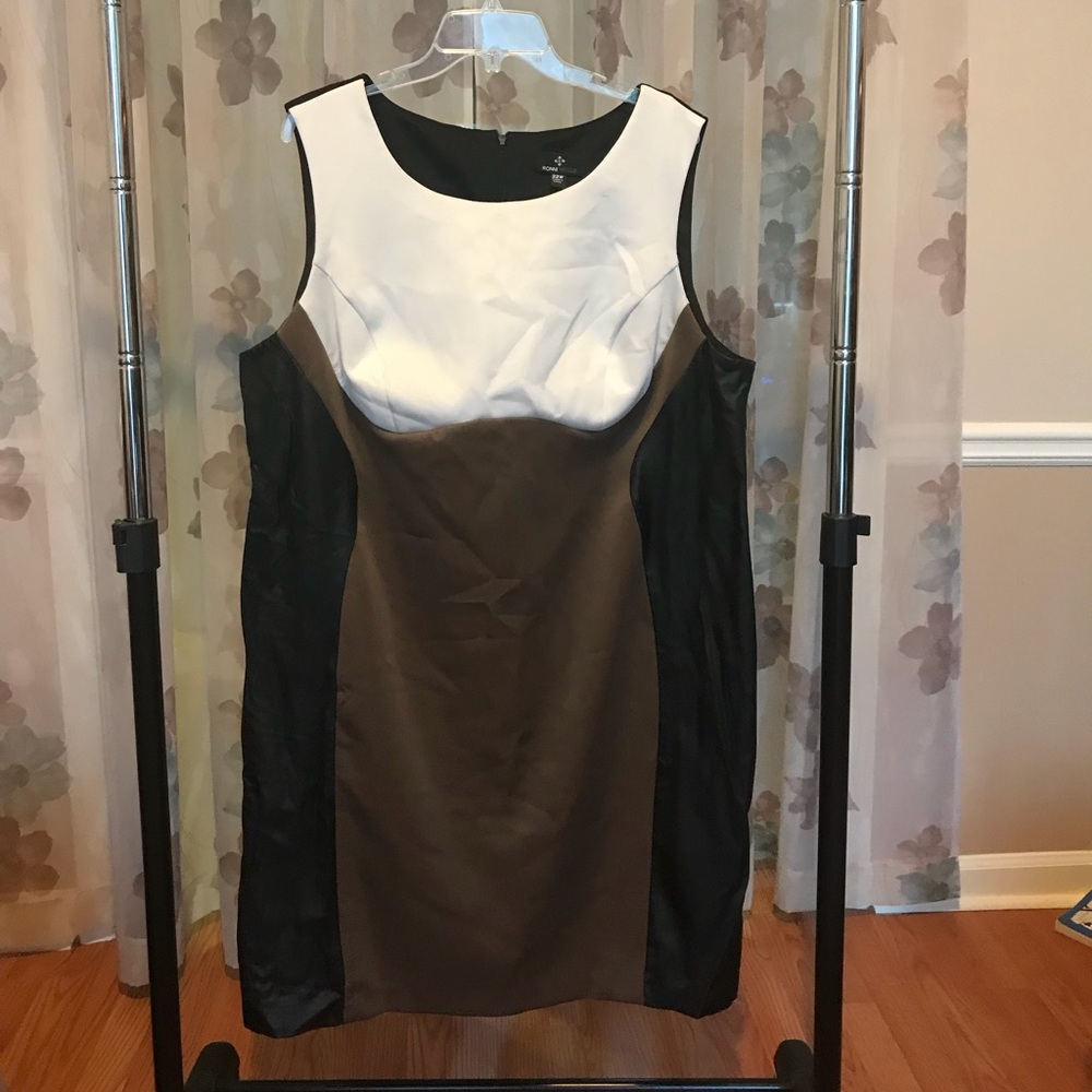 Black, Brown and White dress.